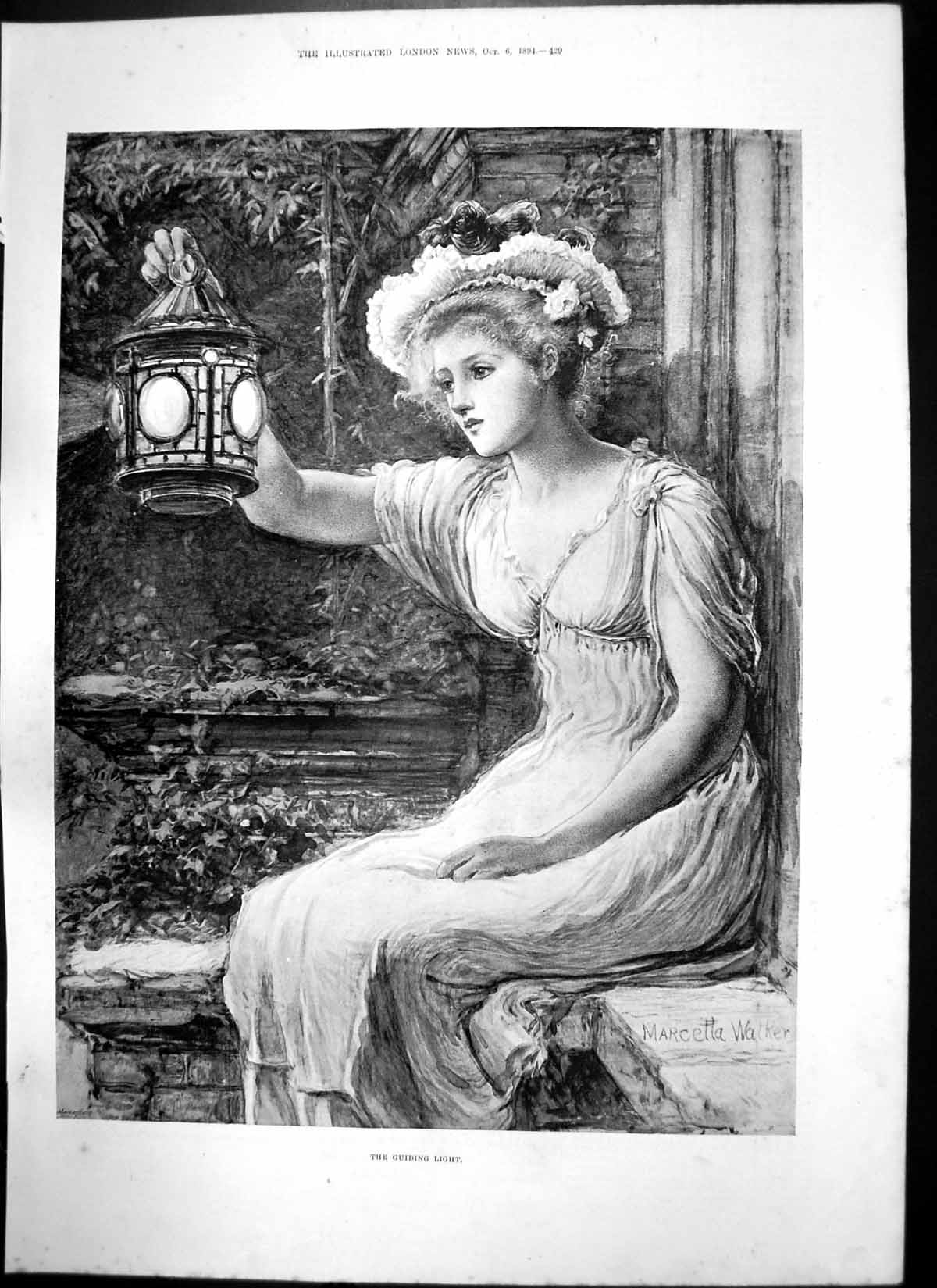 Antique Old Print Guiding Light Professor Behring D Ritchie Henry Herman 1894