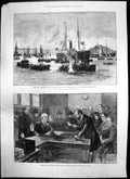 Old Print Japanese Transports Corea Cutting Faggots Rent Law Courts 1894 19th