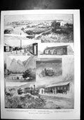 Antique Old Print Transvaal Crisis Scenes South Africa Cover Boers Flats 1899