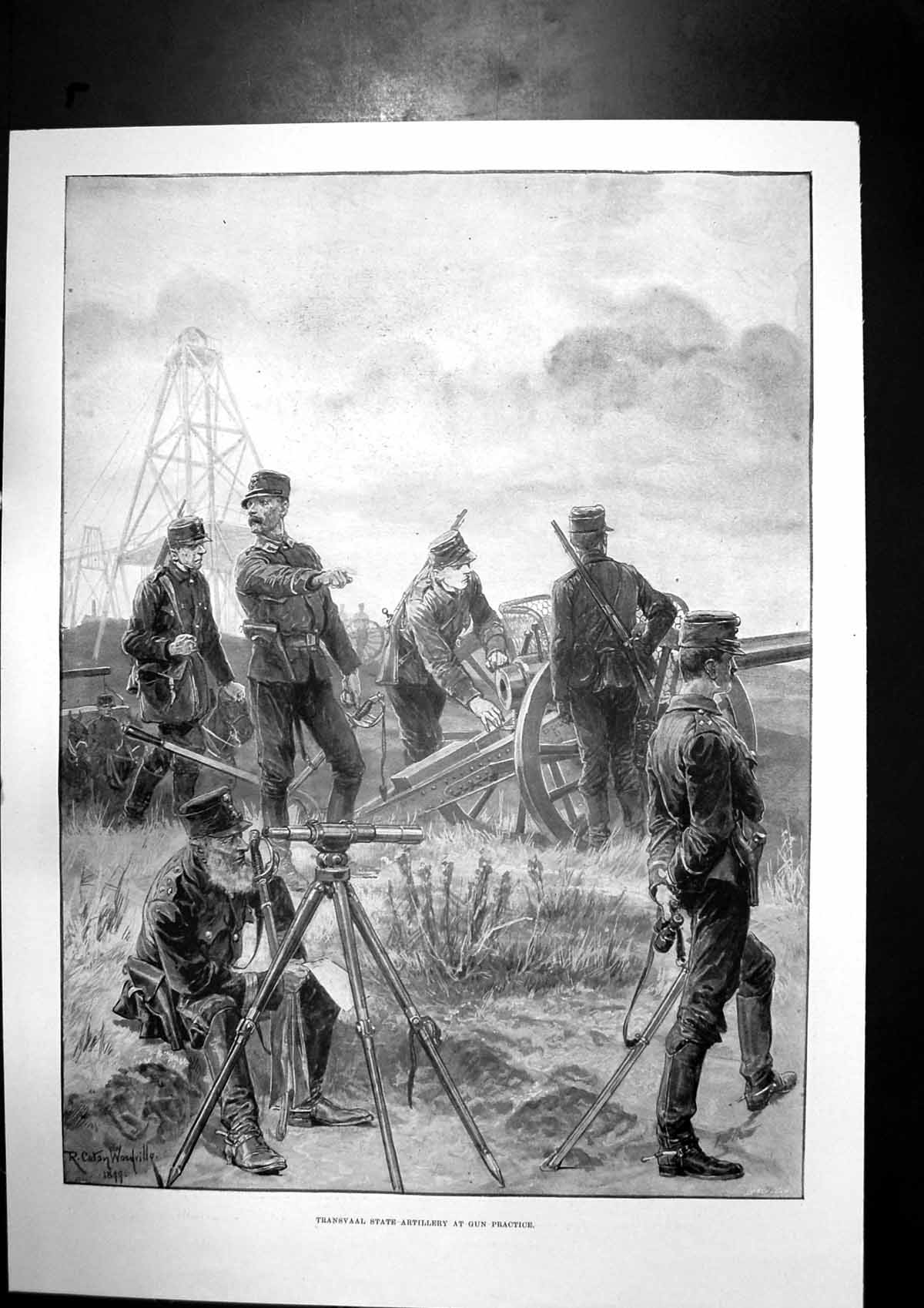 Antique Print Transvaal State Artillery Gordon Highlanders Troops Cape 1899
