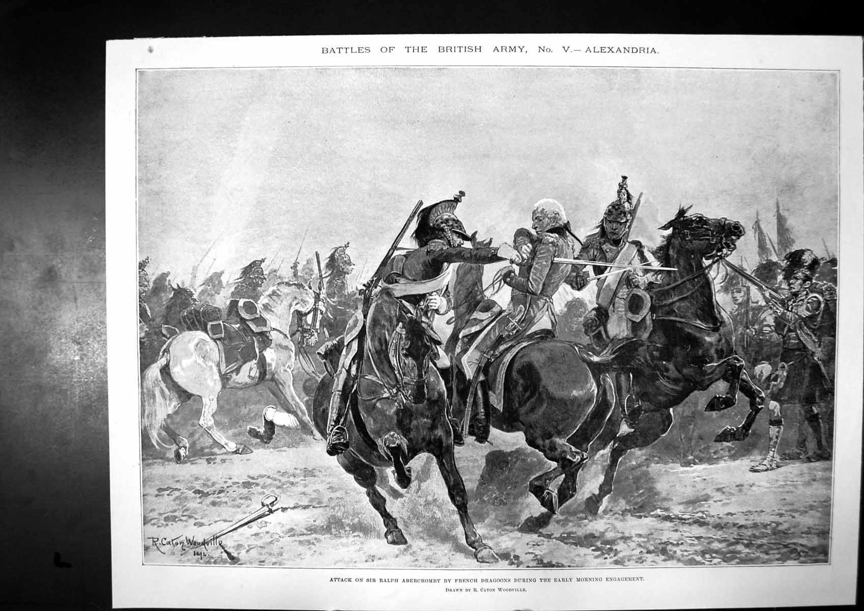 Antique Old Print Twelth Night Dalys Theatre Attack Ralph Abercromby C1890 19th