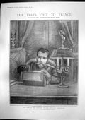 Old Print Tsar Visit France Tsaritsa Dunkirk Imperial Yacht Standart 1901 20th