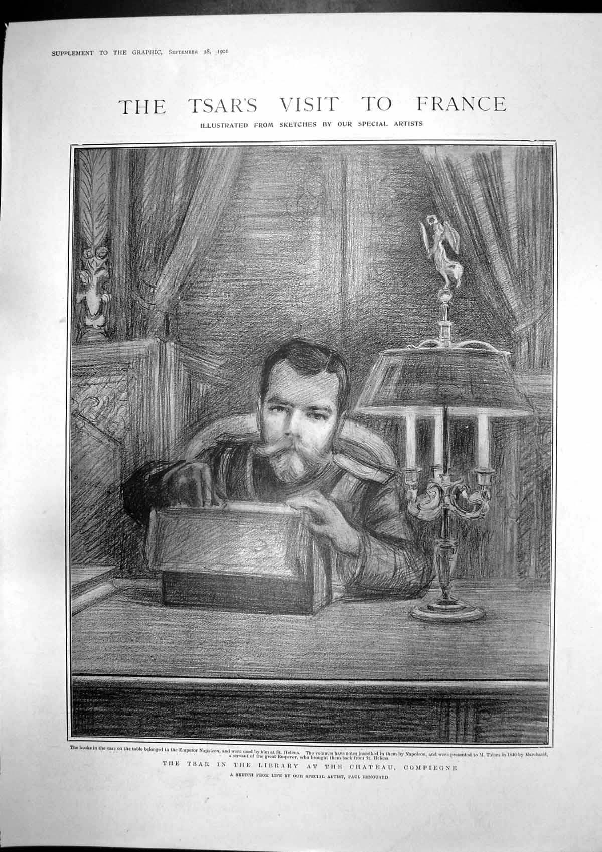 Old Print Tsar Visit France Tsaritsa Dunkirk Imperial Yacht Standart 1901 20th