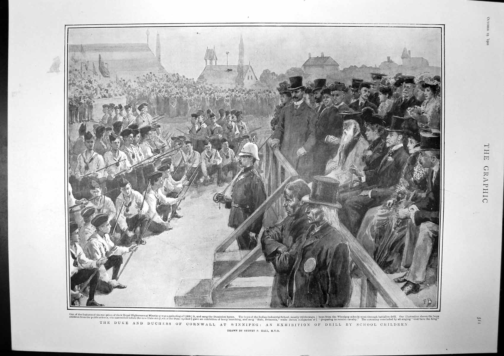 Antique Print Duchess Cornwall Winnipeg Precautions Plague Marseilles 1901 20th