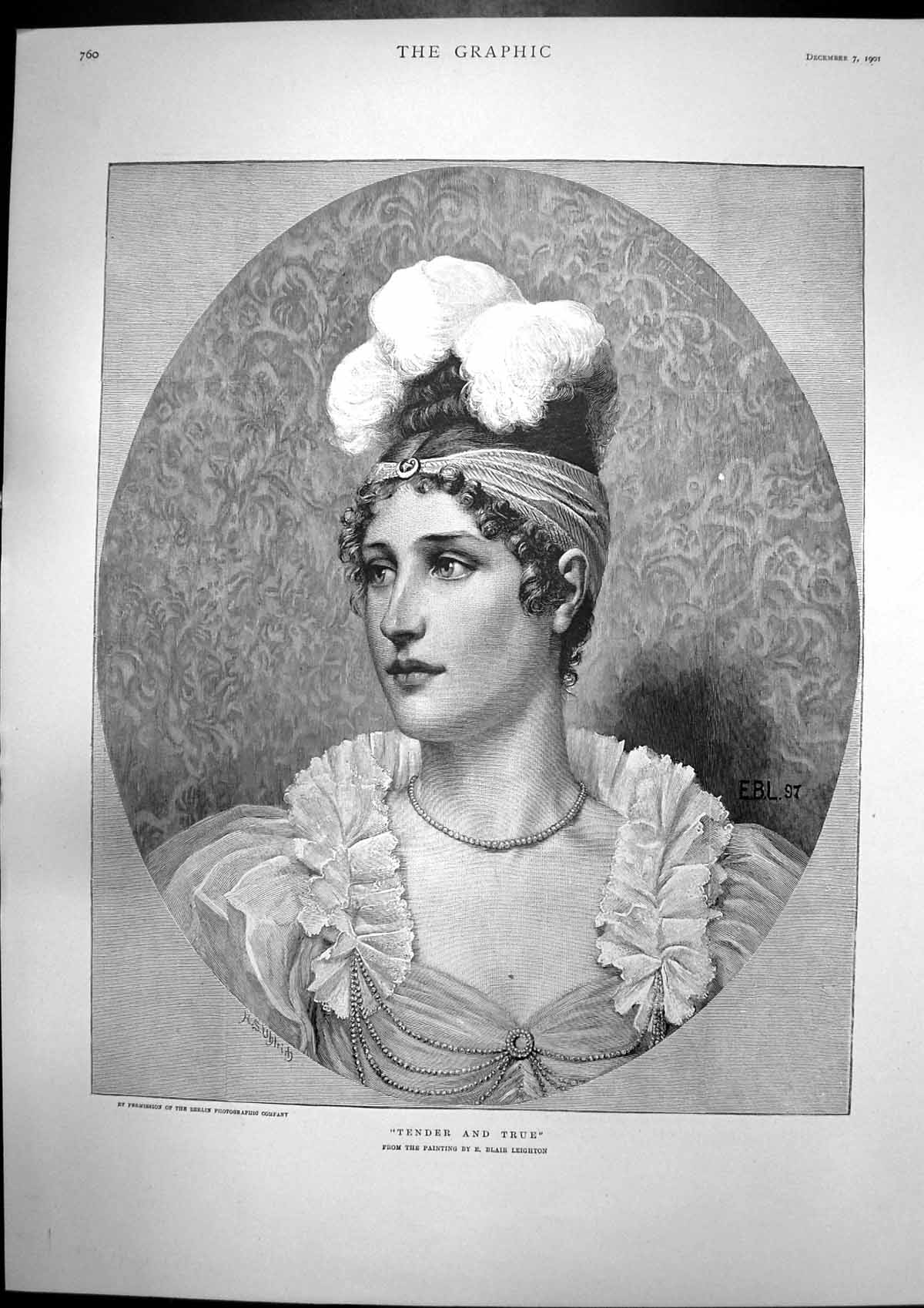 Antique Print Tender True E Leighton Redvers Buller Banquet Devonians 1901 20th