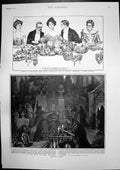 Antique Print Lottery Italy Great Eastern Hotel New Empire Hotel Bath 1901 20th