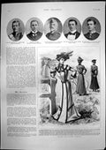 Old Print Summer Cycling Costumes Sir J Fishers Mediterranean Fleet 1901 20th