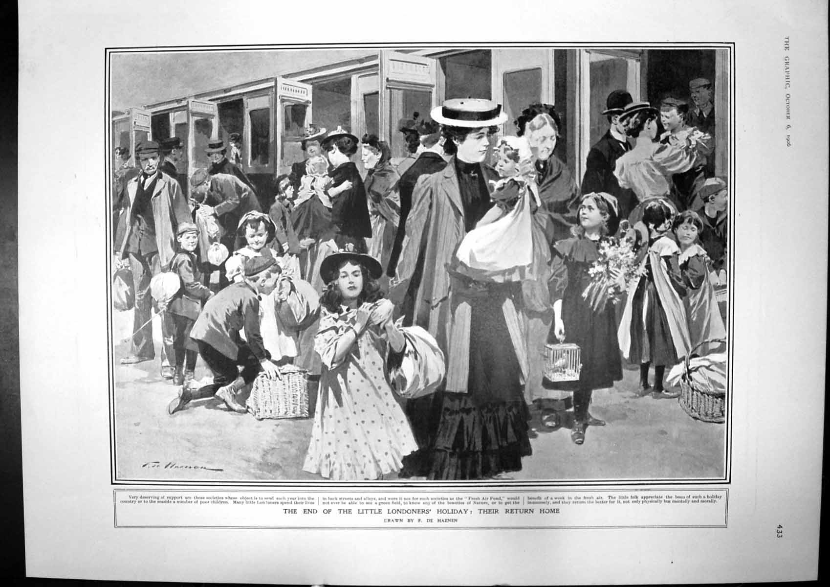 Antique Print End Little Londoners Holiday Succession Duchy Brunswick 1906 20th