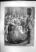 Antique Print Officer Queen Report Regiment Death Queen Reception News 1901