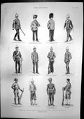 Antique Print Colonial Troops Jubilee Procession Windsor Review Queen 1897 19th