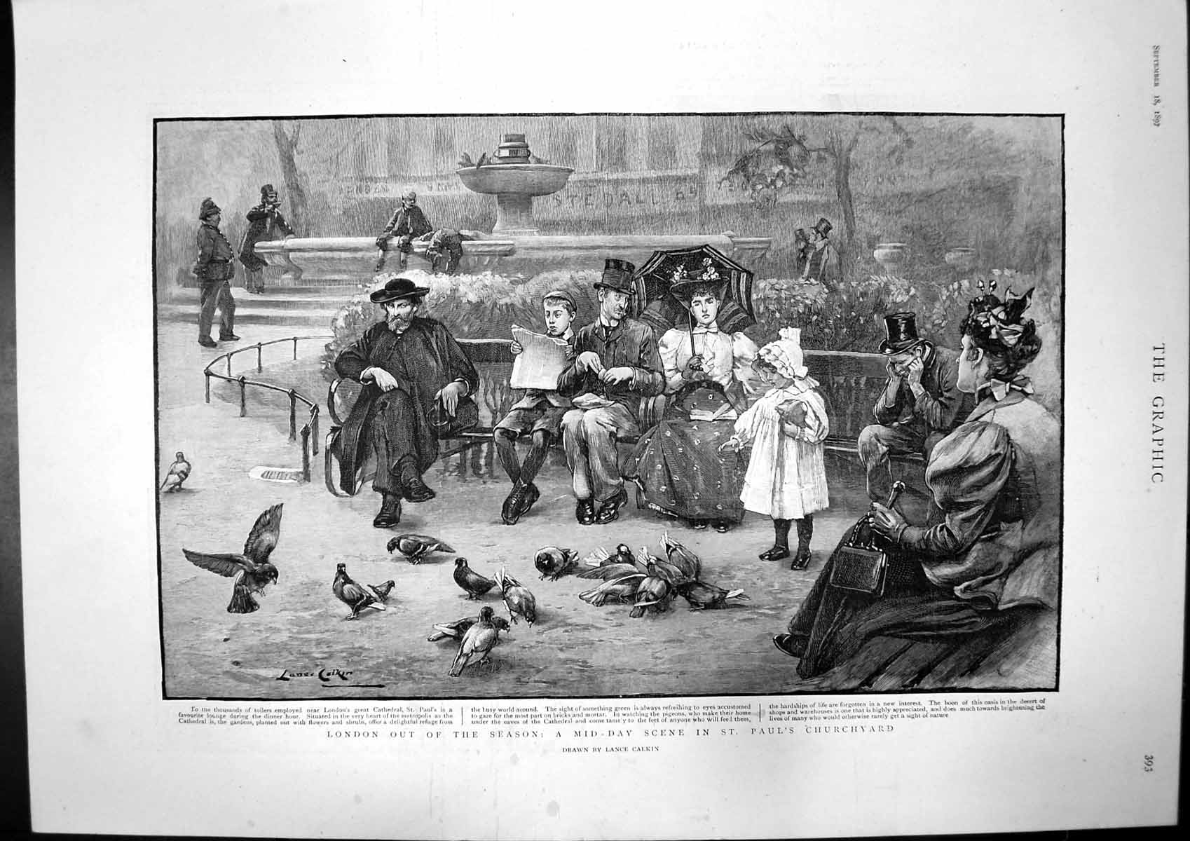 Antique Print Scene St Pauls Churchyard Plague India Bombay Cleansing 1897 19th