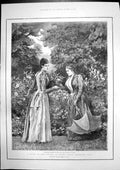 Antique Old Print Duchess Teck York White Lodge Richmond Park Stables 1897 19th