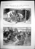 Antique Print Advance Soudan Lt Colonel Kitchener Camels Adc B Watson 1897 19th