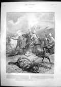 Antique Print Fighting N W Indian Frontier M Cordang Champion Cyclist 1897 19th