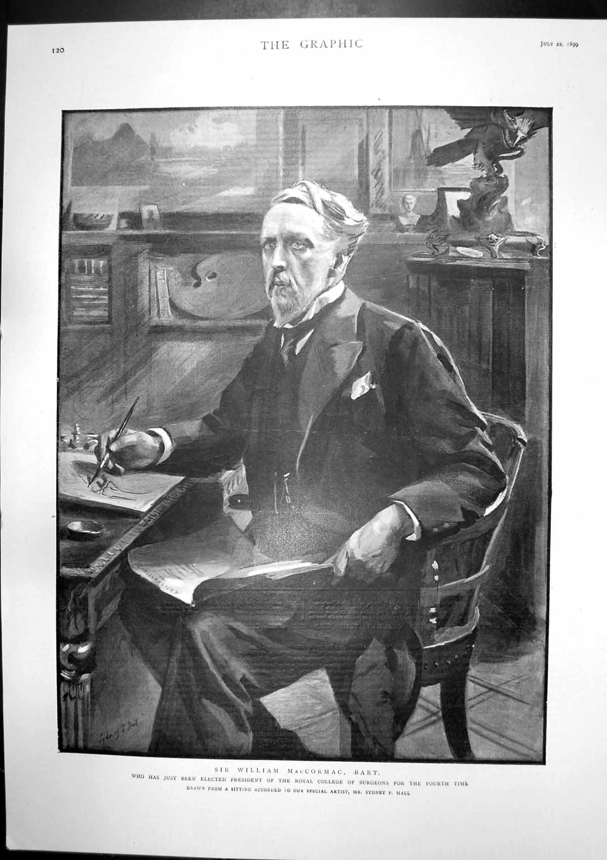 Antique Print William Maccormac President Surgeon Bisley Meet Kolapore1899 19th
