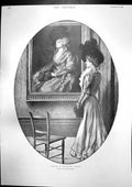 Antique Print After 100 Years Lady Portrait Restoration Paisley Abbey 1899