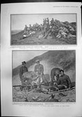 Old Antique Print Japanese Red Cross Work Conning Tower Port Arthur 1905 20th