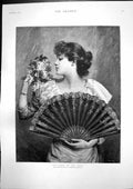 Antique Old Print Scent Lilac F Skipworth Lady Don Juan Gaiety Theatre 1893