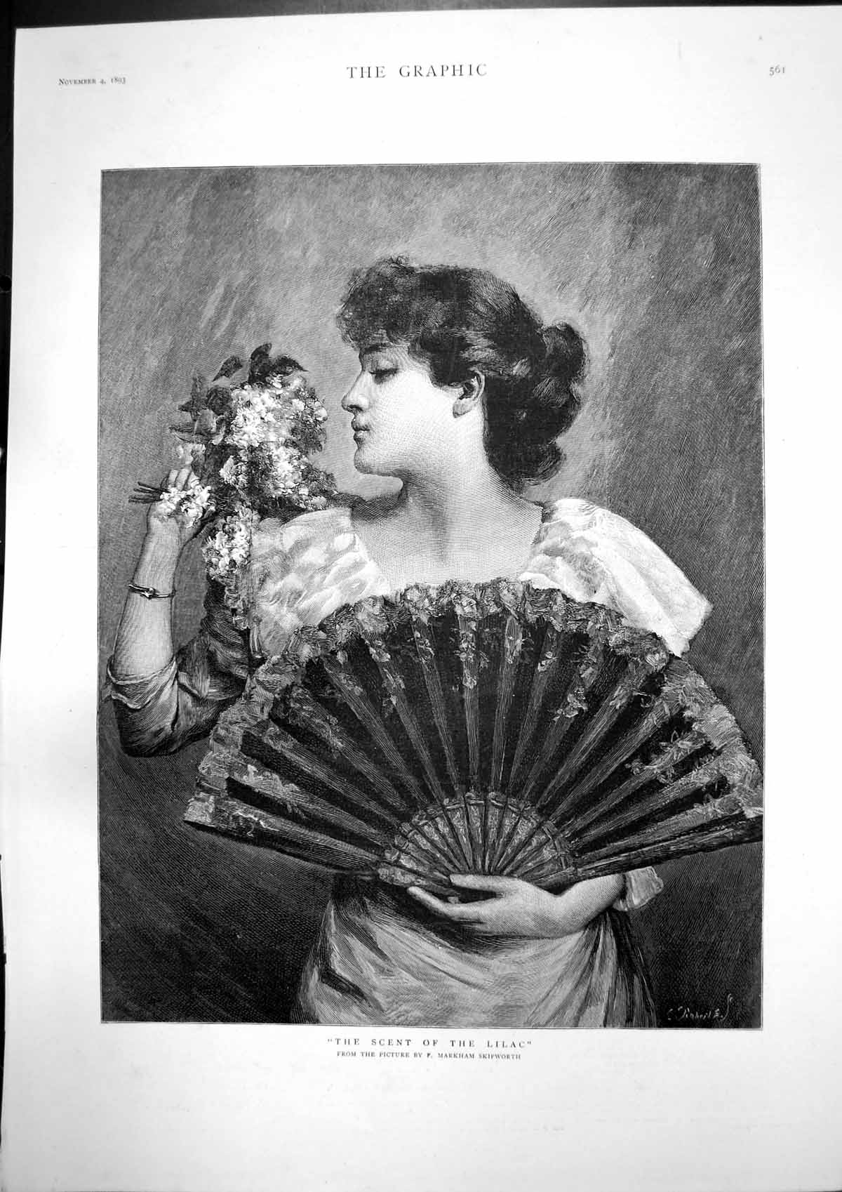Antique Old Print Scent Lilac F Skipworth Lady Don Juan Gaiety Theatre 1893