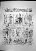 Antique Old Print Babes Wood Drury Lane Robinson Crusoe Lyceum Theatre 1908