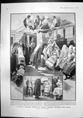 Old Print Peasants Choosing Brides Russia Children Fancy Dress Ball 1908 20th
