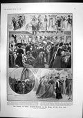 Old Antique Print Sales Shops West End Gen Wedding Lord Lady North 1908 20th