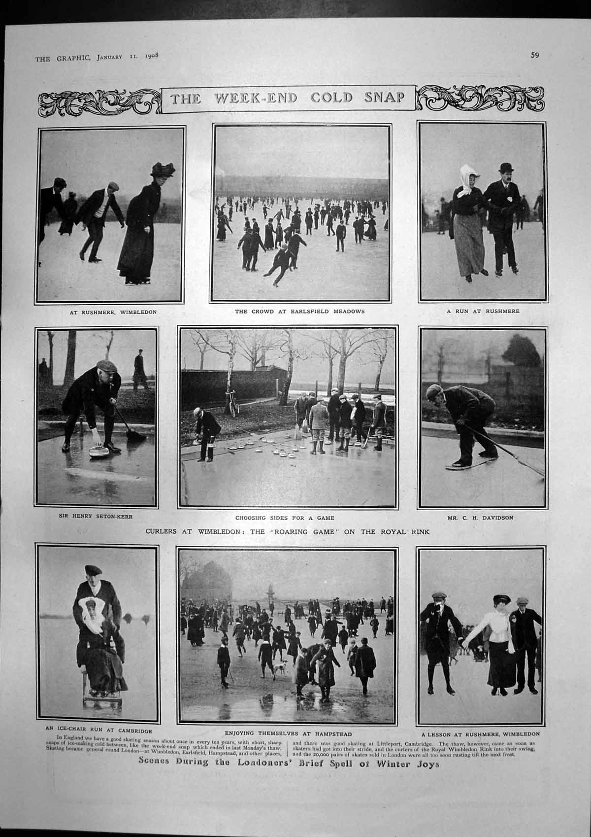 Antique Old Print Londons CSnap Curlers Lockyers Cigarettes Palm Brand 1908