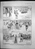 Antique Old Print Cow Punching Canada Funeral General Sir Henry Colville 1907