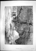 Old Print Windward Breaking Ice Franz Josef Betrothal Princess Maud 1895 19th