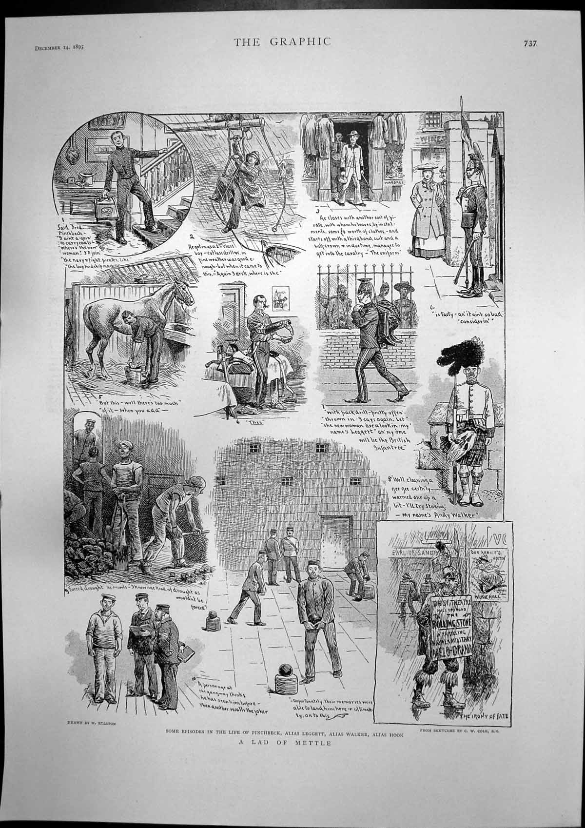 Antique Old Print Pinchbeck Lad Mettle National Cycle Show W Lecky Mp 1895 19th