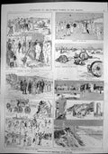 Original Old Antique Print Summer Margate Yarmouth Isle Man Vinolia Soap C 1895