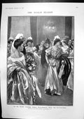 Old Antique Print Dublin Drawing Room Rc Hawkin Marie Botha Married 1908 20th