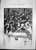 Original Old Antique Print Music Hall Geraudels Pastilles Edward Watkin Mp 1895