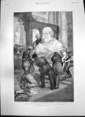 Antique Print Bust St Athanasius St Pauls Cathedral Earthquake Sicily 1894 19th
