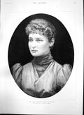 Antique Old Print Princess Alix Hesse Elliot Lees Viscount Drumlanrig 1894 19th