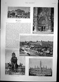 Antique Old Print Rehearsal W Firle Vienna Cursall Town Hall Parliament 1894