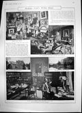 Antique Old Print Madame Pattis Welsh Home Queen Alexandra Queen Maud 1906 20th