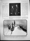 Antique Print Engineers Jungfrau Princess May Teck Bust Lord St Helier 1907