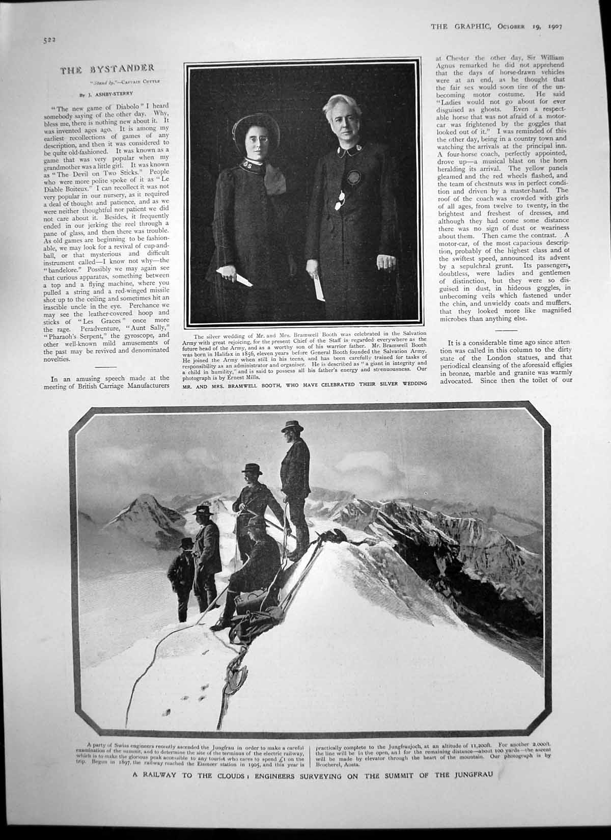 Antique Print Engineers Jungfrau Princess May Teck Bust Lord St Helier 1907