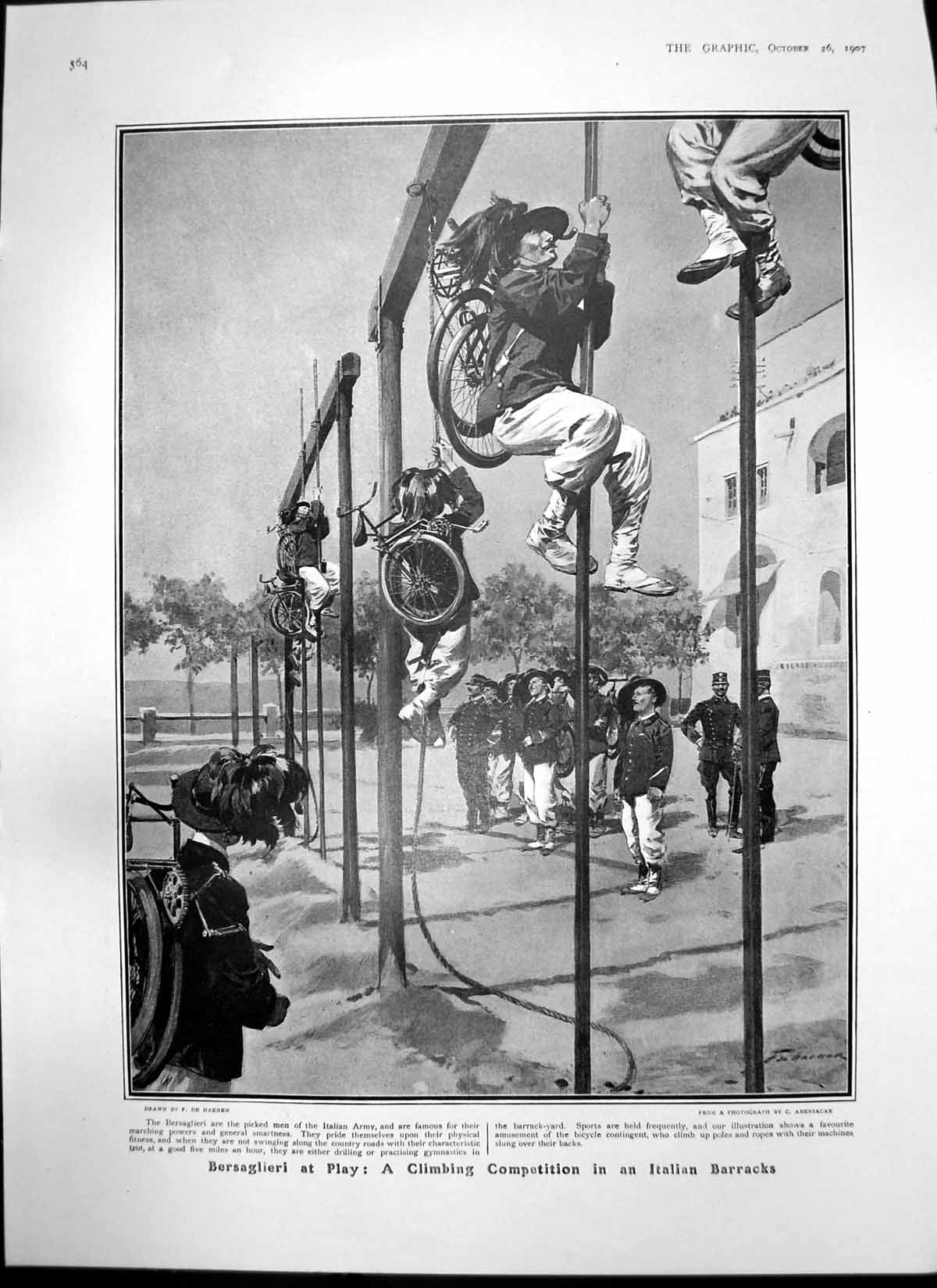 Old Bersaglieri Climbing Italian Barracks Regnault Sultan Rabat 1907 20th
