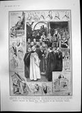 Old Antique Print Encaenia Sheldonian Theatre Trooping Colour Guards 1907 20th