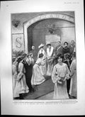 Old Print Royal Visit Ireland Alexandra College Hms King Edward V11 1903