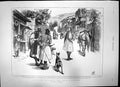 Original Old Antique Print Story Street Scene Polo Tounament Locusts India 1897