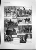 Old Print Miss Phoebe Hunting Gibraltar Tashi Lama Tibet Visit India 1905 20th