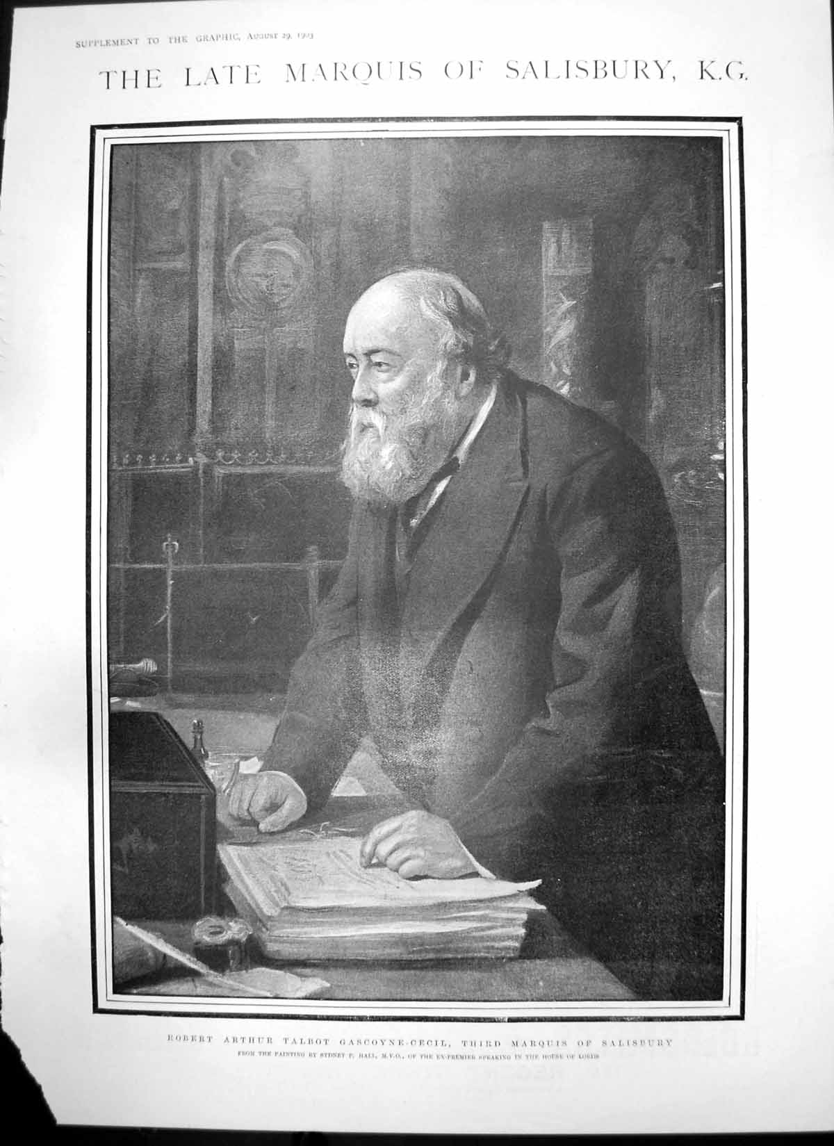 Old R Gascoyne-Cecil 3Rd Marquis Salisbury British Assoc Oxford 1903