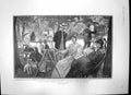 Original Old Antique Print Sketching Club Bruges Gymnastic Staff Aldershot 1903