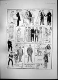 Antique Old Print On Quiet Farce Comedy Theatre Hms Renown Royals India 1905