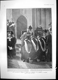Old Print Conferring Degrees Oxford British Admiral Prefecture Brest 1905 20th