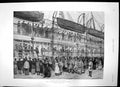 Original Old Antique Print Last Gangway Liner Rome London Stanhope Forbes 1892