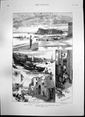 Old Print Beating Foreigners Burning Books China Boot Italy Cotrone 1892 19th